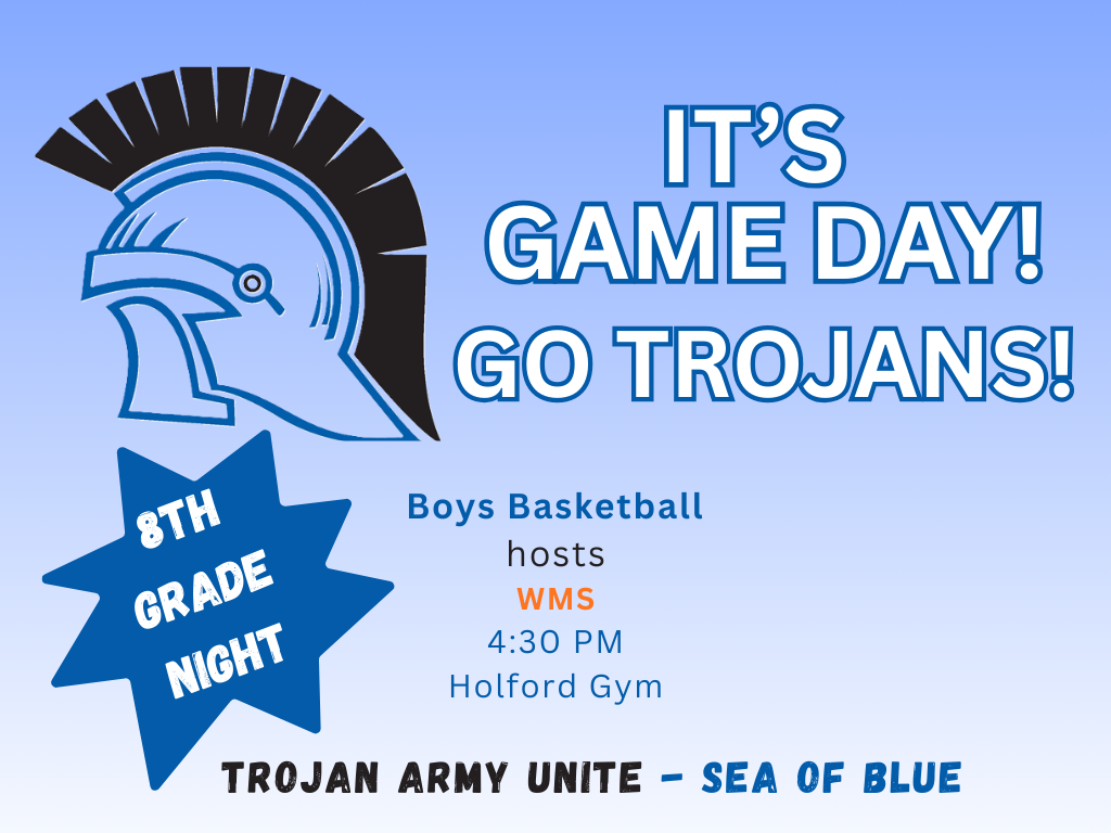 Game Day Schedule for Tuesday, January 13. GO TROJANS!