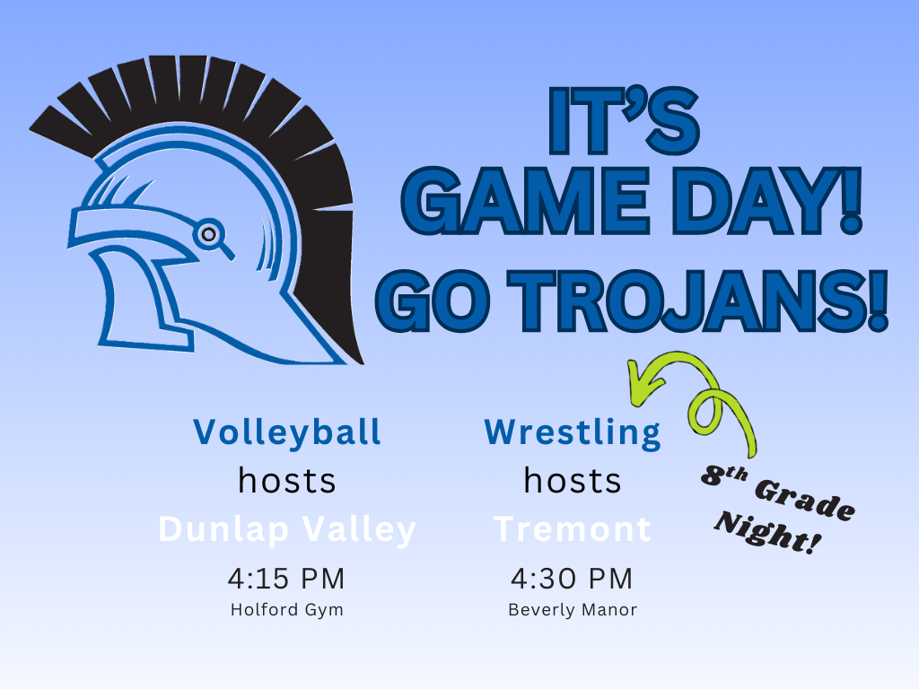 Game Day Schedule for Wednesday, January 21. GO TROJANS!
