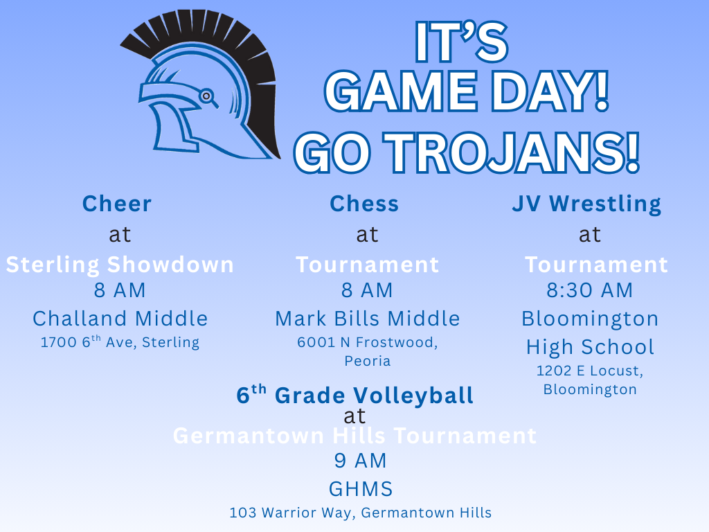 Game Day Schedule for Saturday, January 24. GO TROJANS!