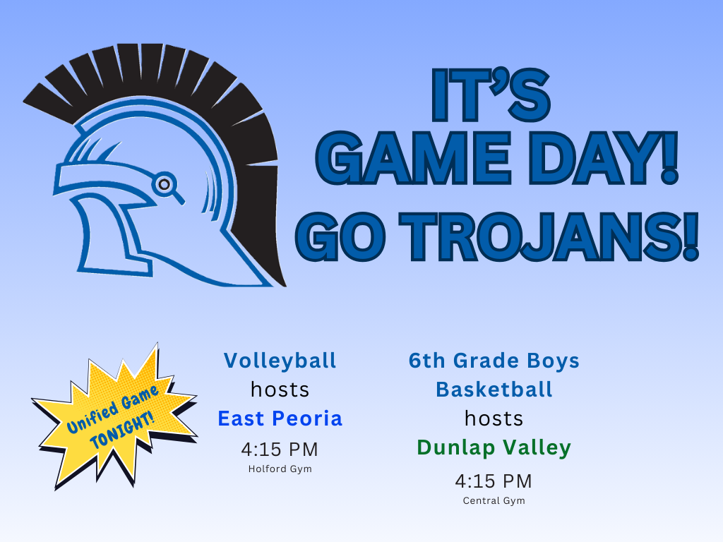 Game Day Schedule for Thursday, February 19. GO TROJANS!
