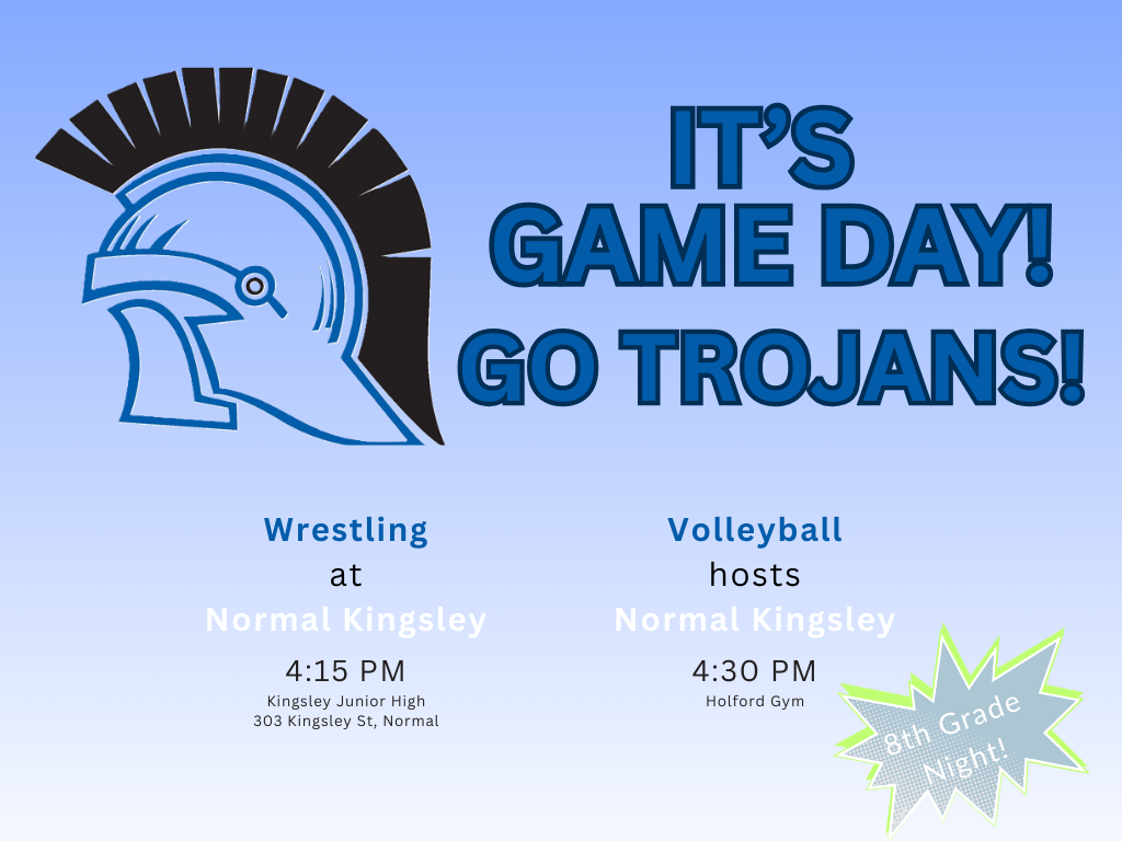 Game Day Schedule for Tuesday, February 24. GO TROJANS!