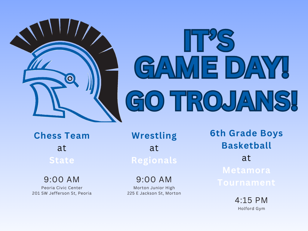 Game Day Schedule for Saturday, February 28. GO TROJANS!