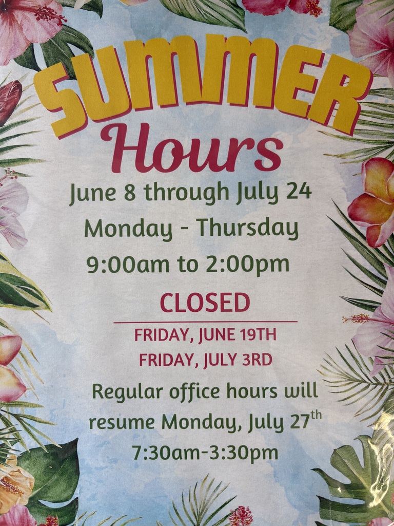 Summer Hours 2026