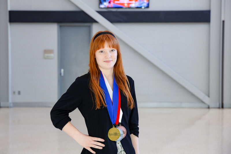2nd place in Economic Research Individual (S) and 3rd place in Management, Marketing and Human Resources Concepts – Open (S) was Ava Harris, Sapulpa.