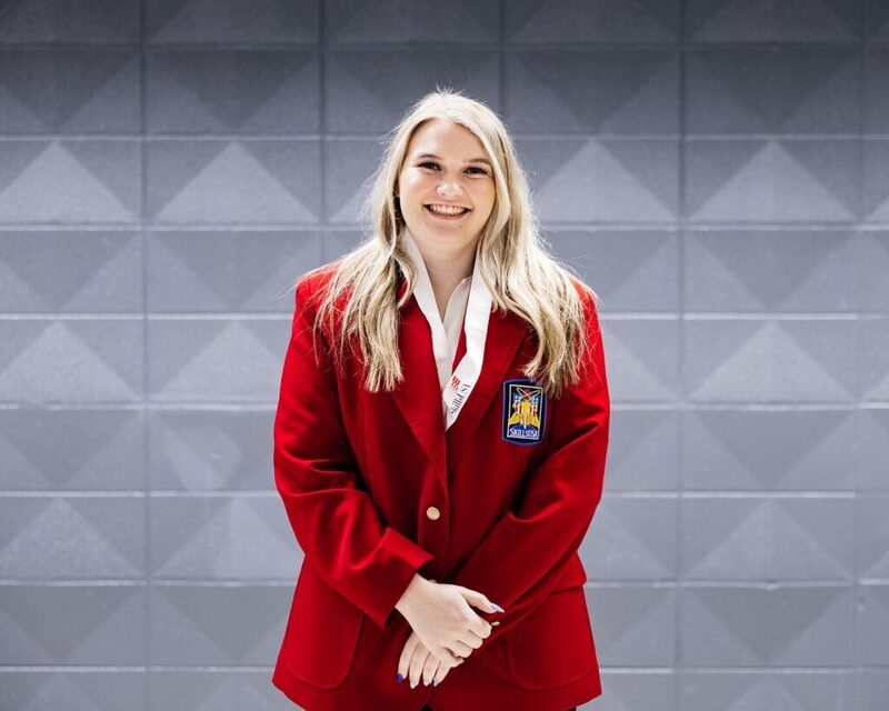 Earning 2nd place in Customer Service for secondary students is Kaitlyn Williams, Bristow.