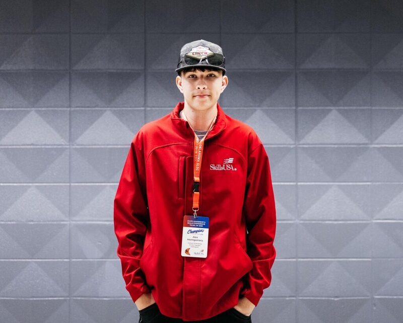 Earning 3rd place in Motorcycle Service Technology for secondary students is Blayne Barnes, Bristow.