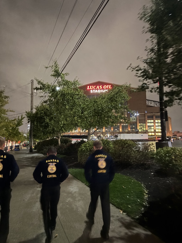 Early morning at Lucas Oil Stadium