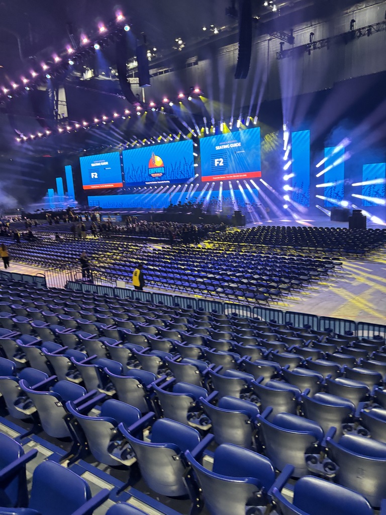 morning in the stadium 