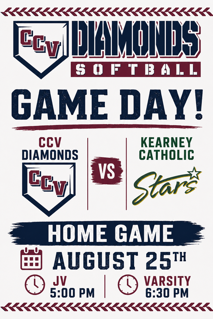 🥎The Centura/Central Valley Diamonds are back in action tomorrow Tuesday August 25th. JV plays @ 5, Varsity @ 6:30, at Centura! 💎
