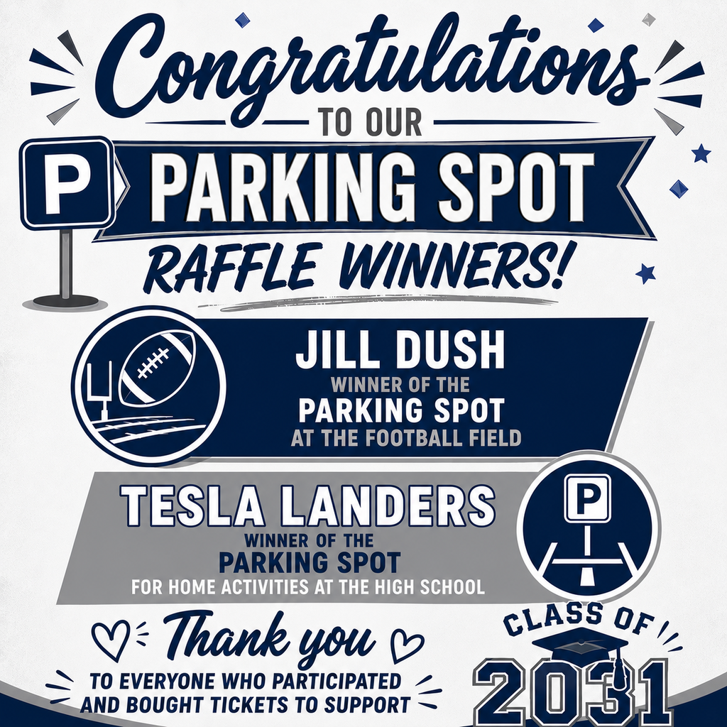 Parking Spot Raffle Winners!!