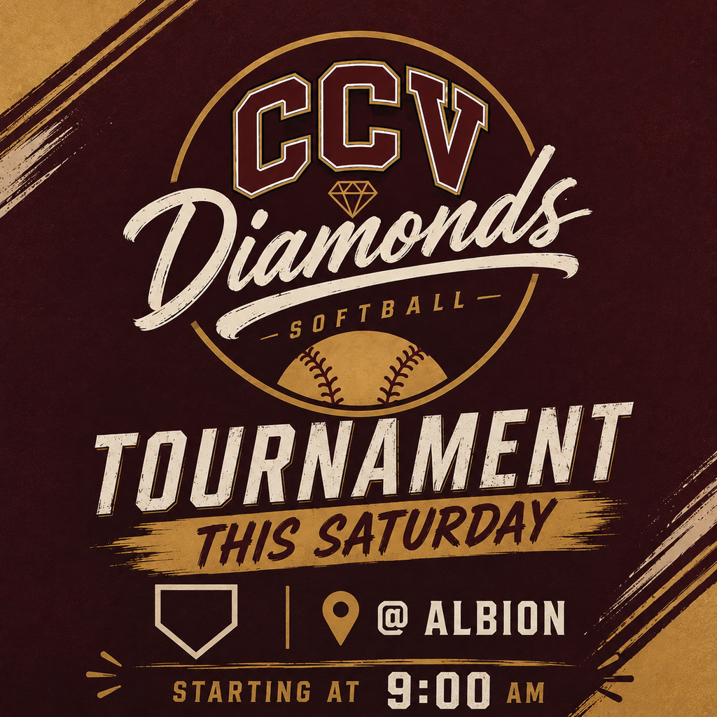 🥎💎 SOFTBALL TOURNAMENT DAY! 💎🥎 It’s time to cheer on our Diamond Softball teams as we compete in Albion 📅 Saturday, September 5 📍 Albion ⏰ Tournament begins @ 9:00 am Come out, bring your school spirit, and help us cheer our girls on to victory! 🙌🥎 Let’s Go, Diamonds! 💎