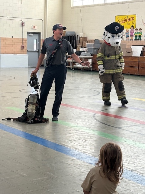 fireman giving presentation