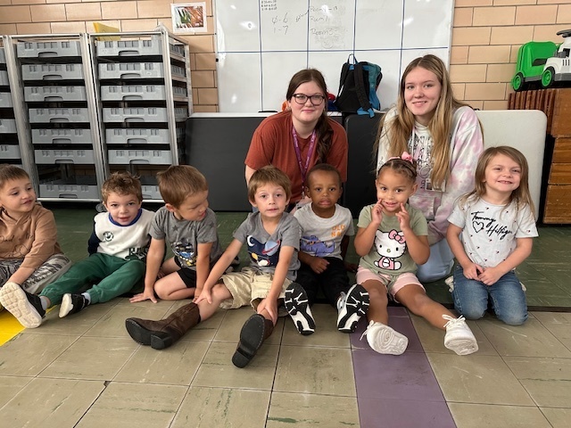 students with children