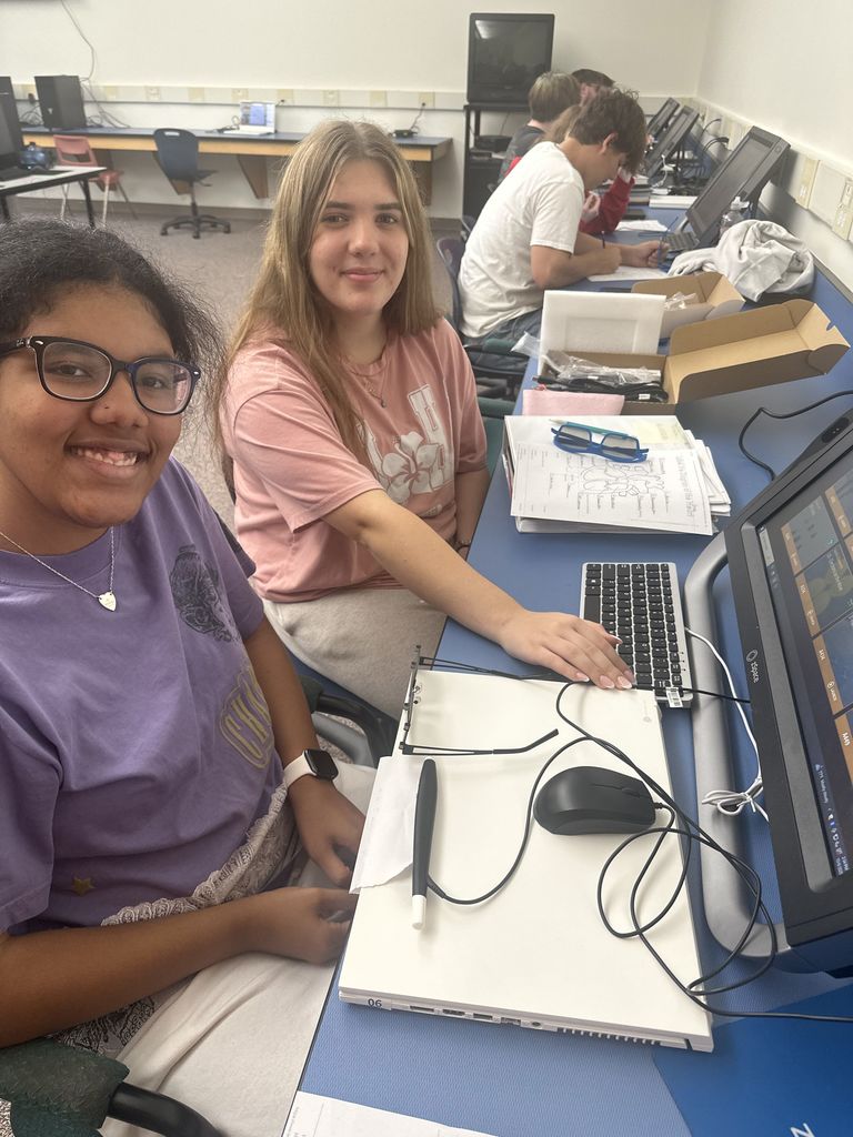 students studying parts of the heart in 3D