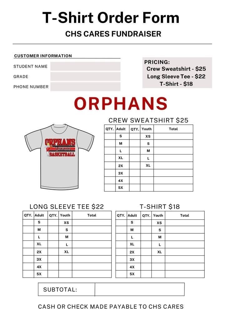 chs cares shirts