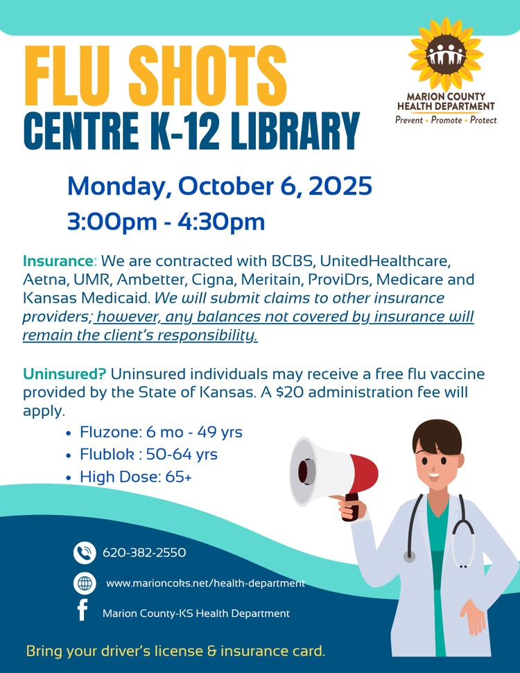 flu shot clinic flyer
