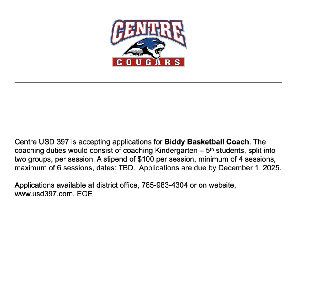 Biddy Basketball Coach Flyer
