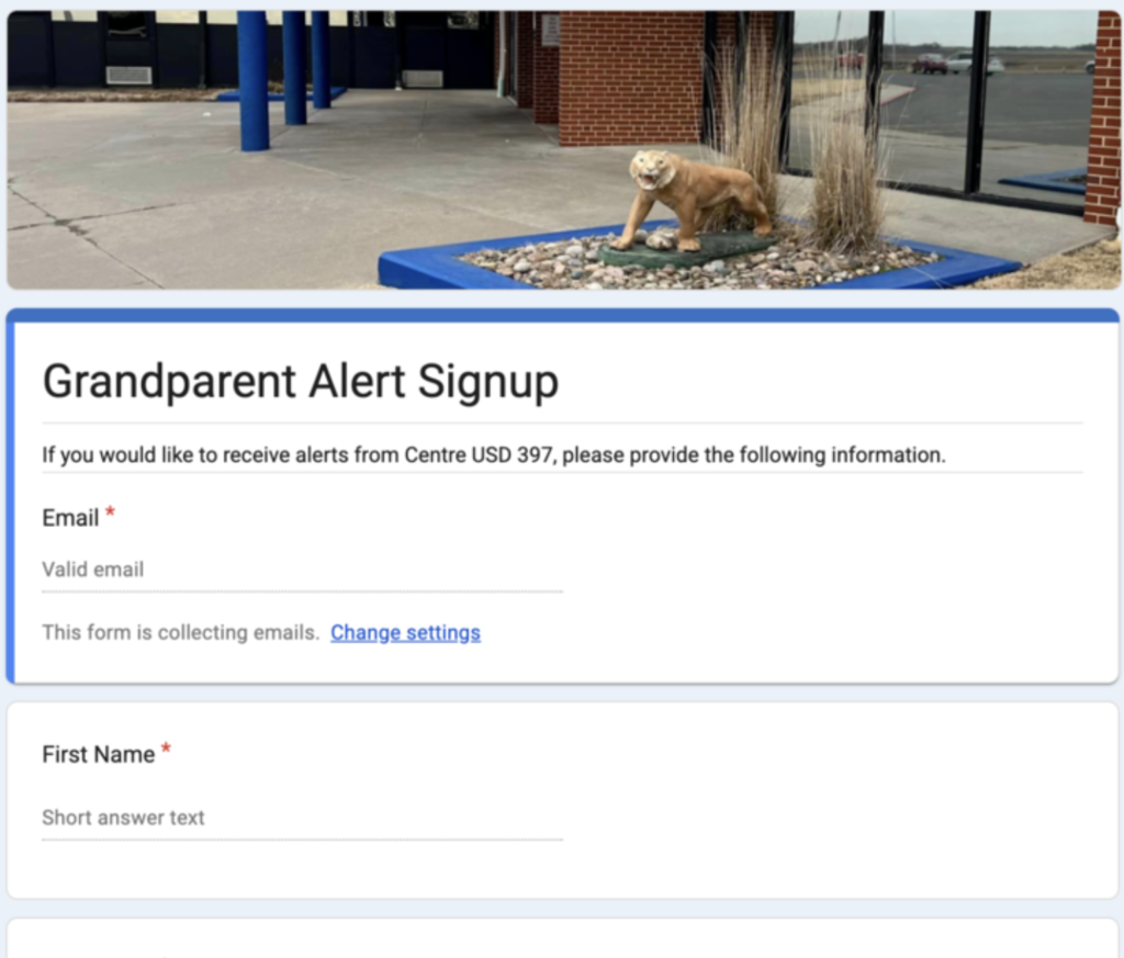 Image of Google Form