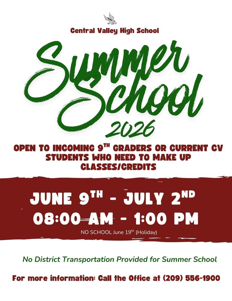 Summer School Schedule 25-26
