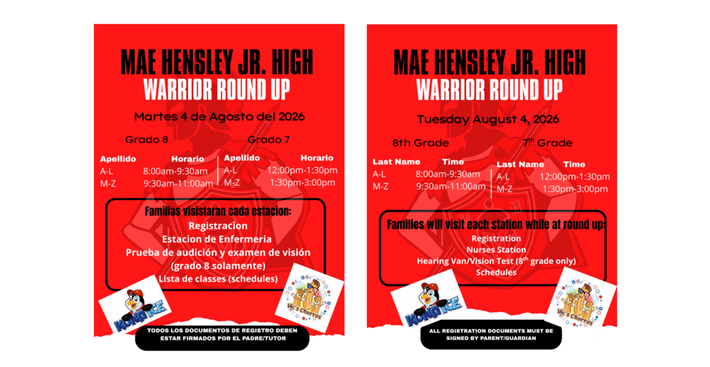 Round up information- August 4th 8am to 11am and 12pm to 3pm