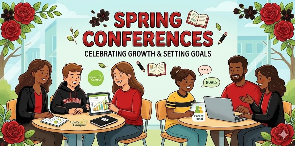 Spring conferences, students teachers and parents meeting