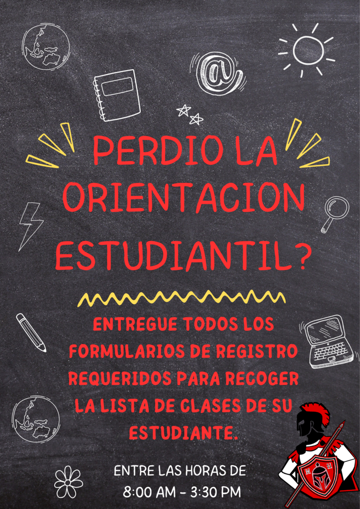 Missed Round Up? Turn in your registration paperwork at the front office before school starts!