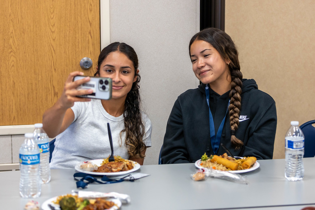 students taking a selfie