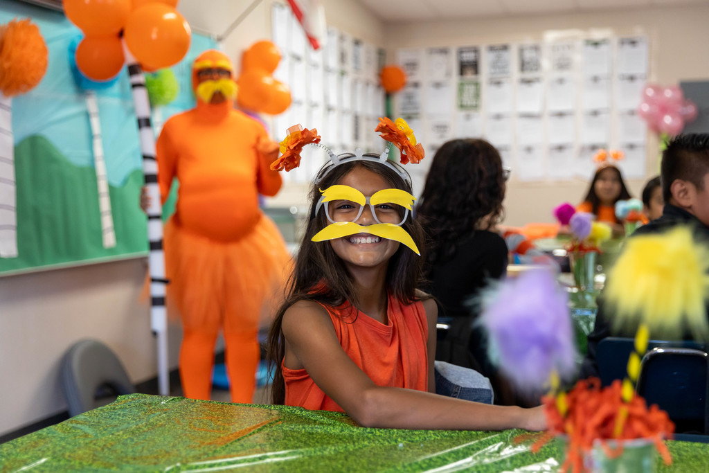 student in a costume
