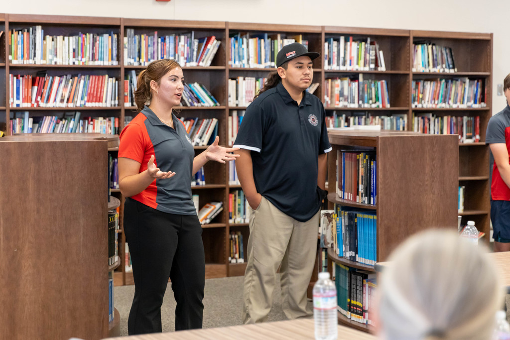 students giving a presentation