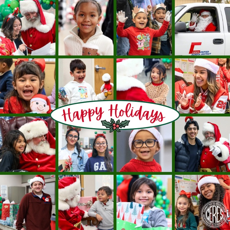 Collage of student holiday photos