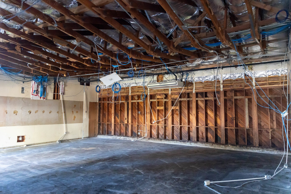 classroom after walls are removed