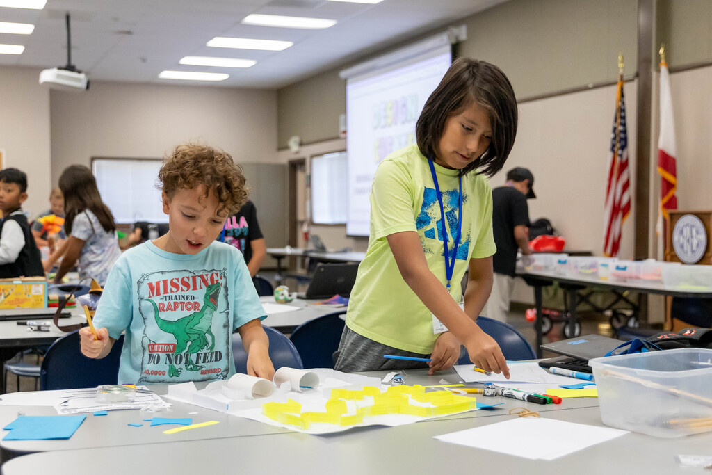 two students working on a project