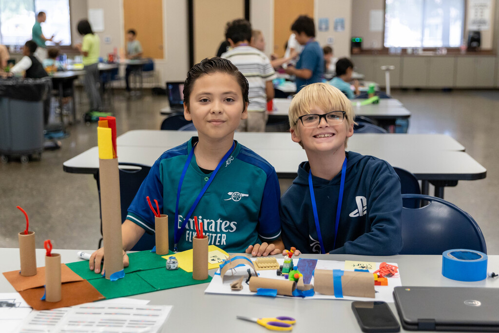 two students working on a project