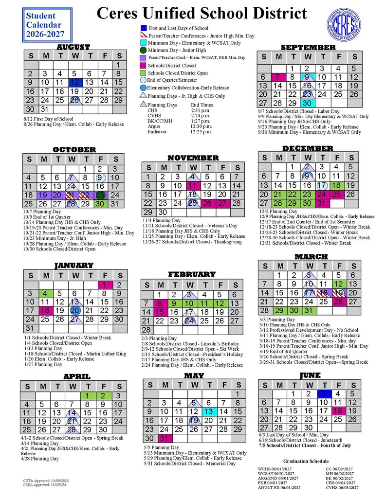 School Year Calendar