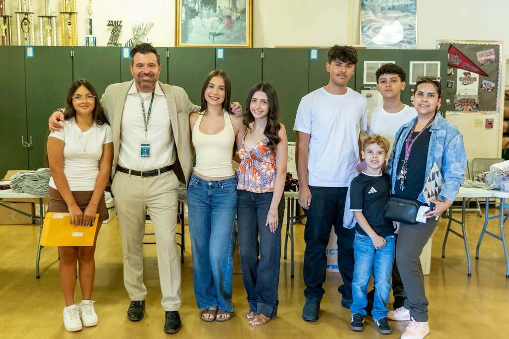 CVHS Principal, students, and parent