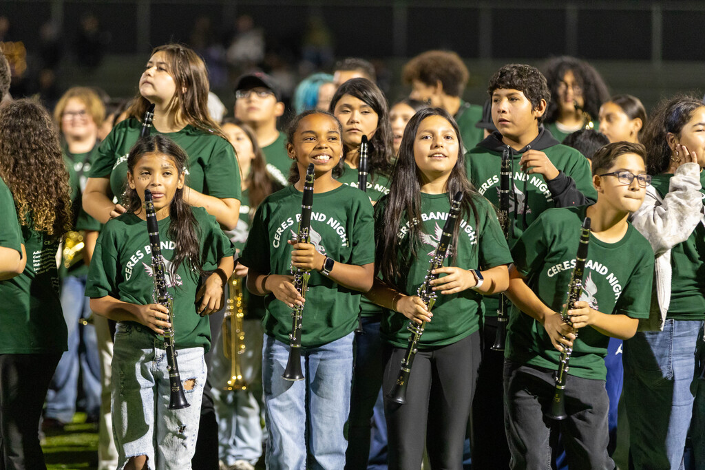 Band students smiling