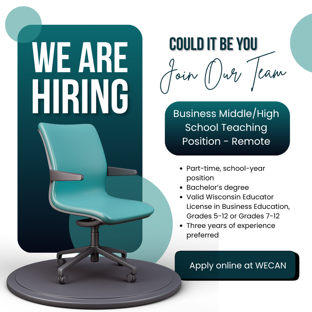 We are hiring a Business Middle_High School Teaching Position