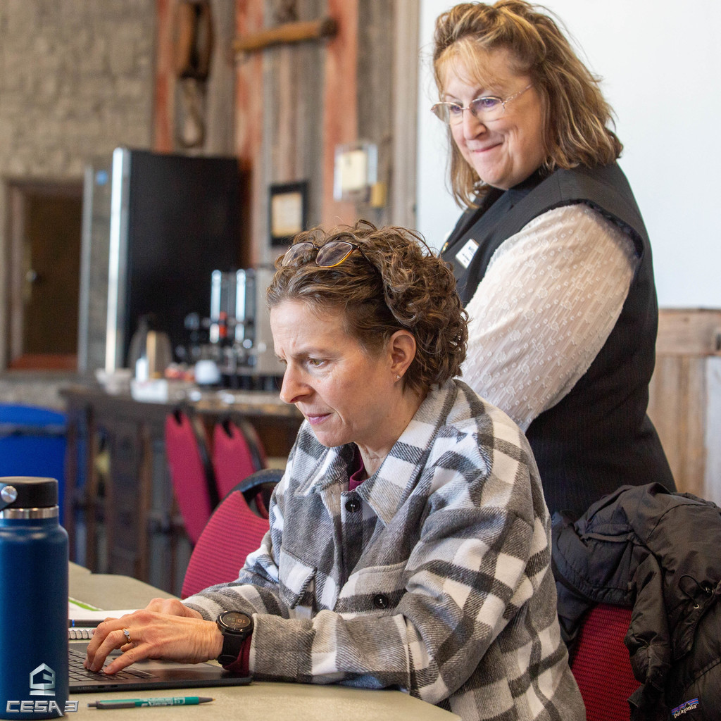 Images of educators who attended CESA 3's Decoding the Wisconsin Forward Exam workshop.