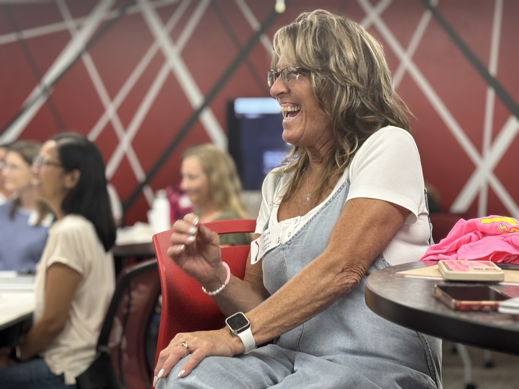 Smiling faces at Brian Buffington presentation.