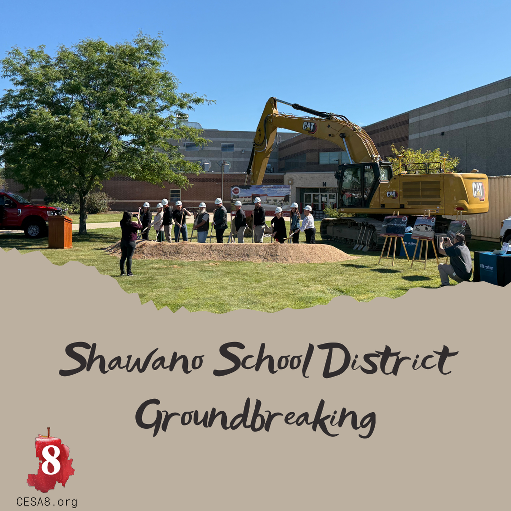 Shawano School District officila put shovels in the ground for ceremonial groundbreaking.