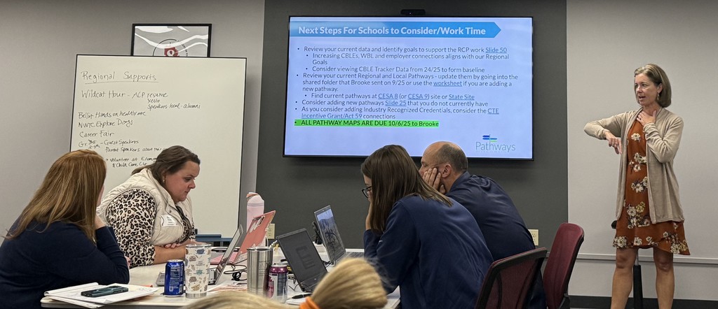 Brooke Holbrook presenting at a workshop.