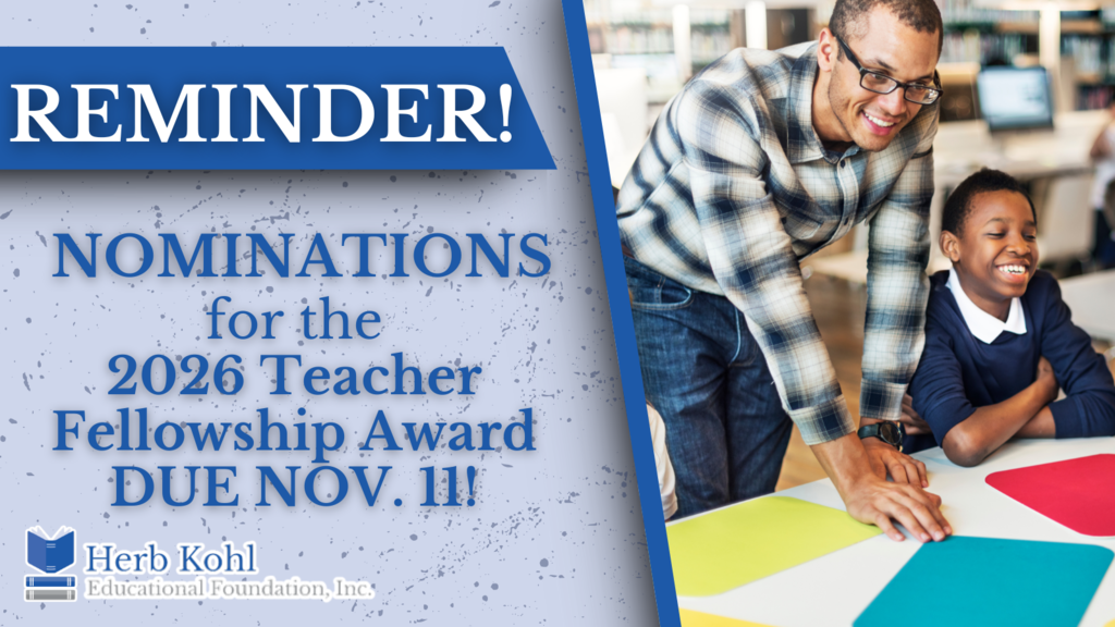 2026 Teacher Fellowship Award graphic