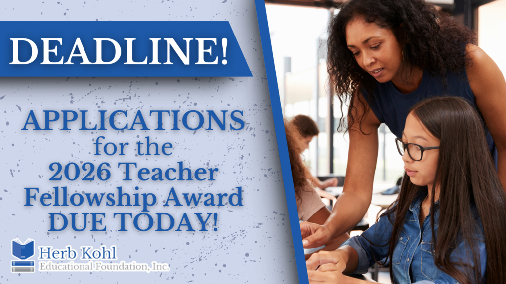 Kohl Teacher Fellowship Award graphic