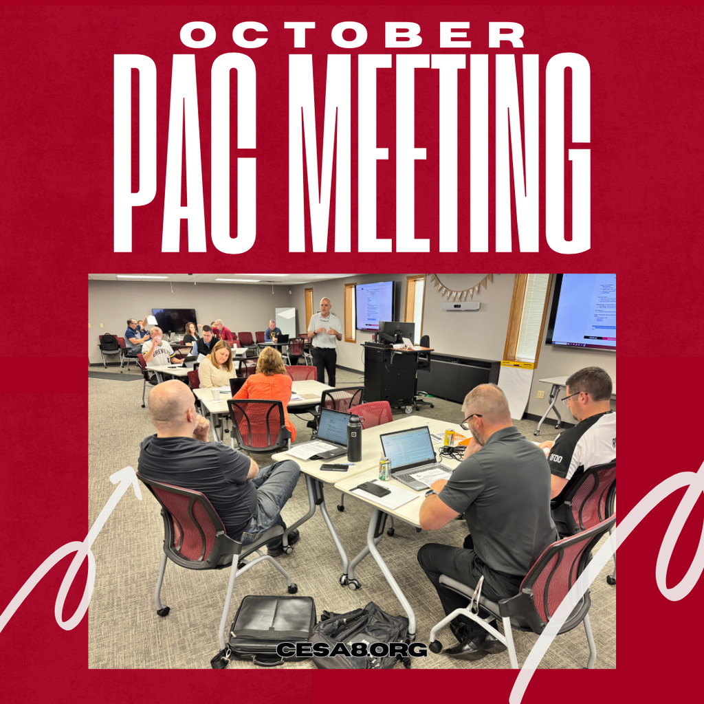 Corry Lambie speaking to superintendents at CESA 8.