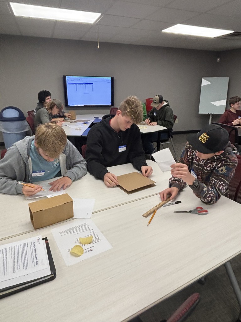 Students engaged in an engineering activity.