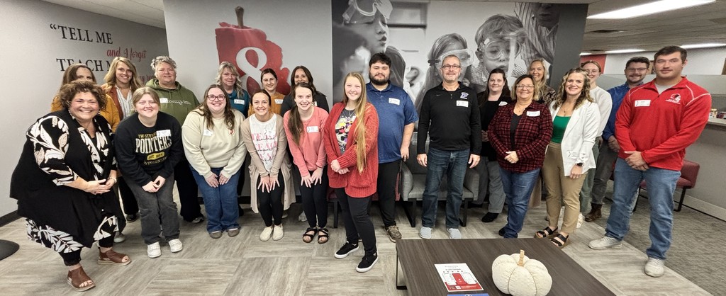 Teacher Induction Training group poses for picture at CESA 8.