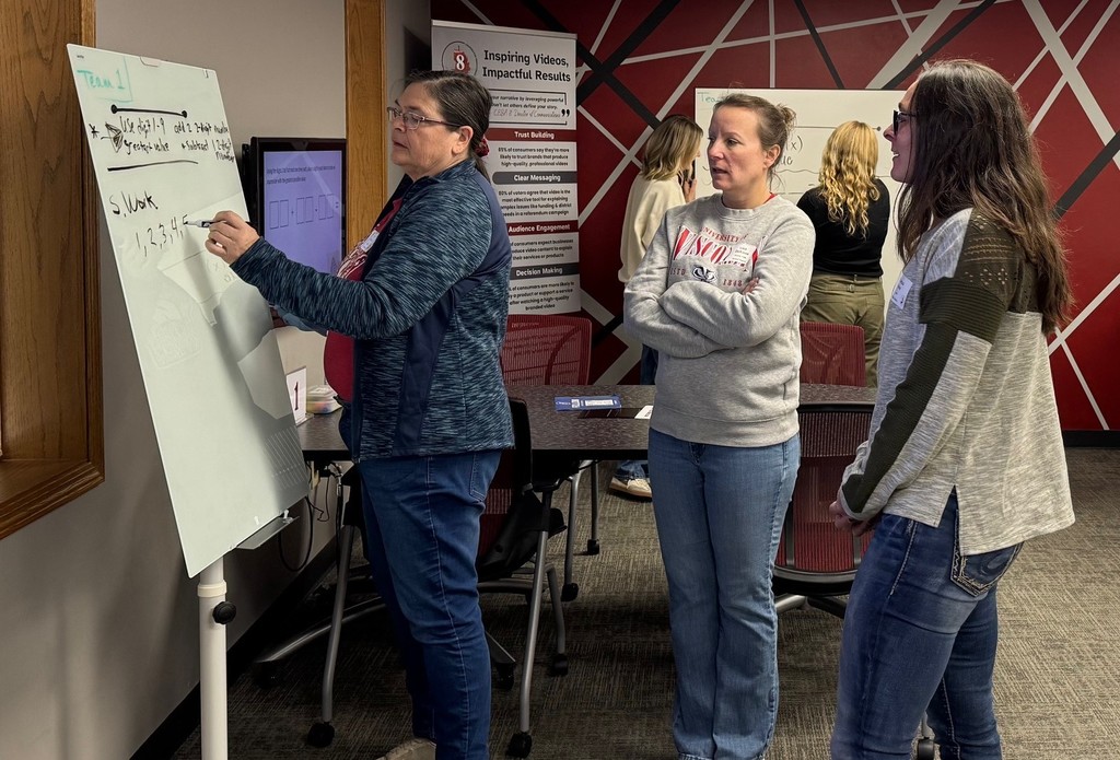 K–12 math educators, coaches, and leaders engaged in a mathematical modeling tasks.