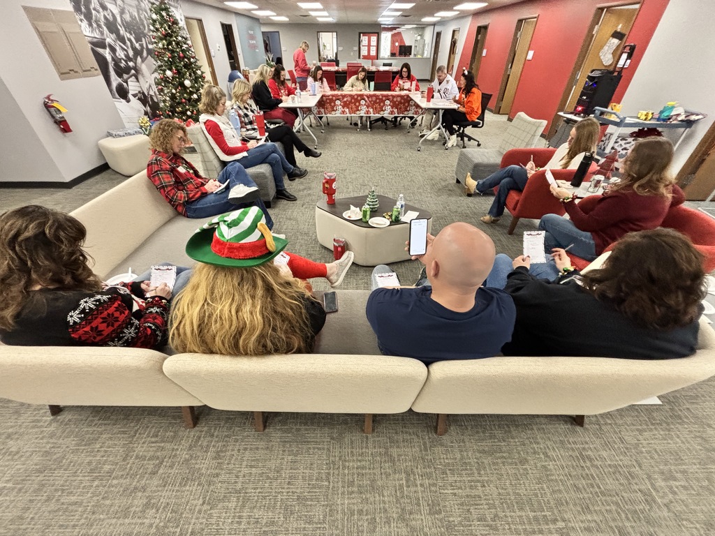 CESA 8 team bonding through a holiday party.