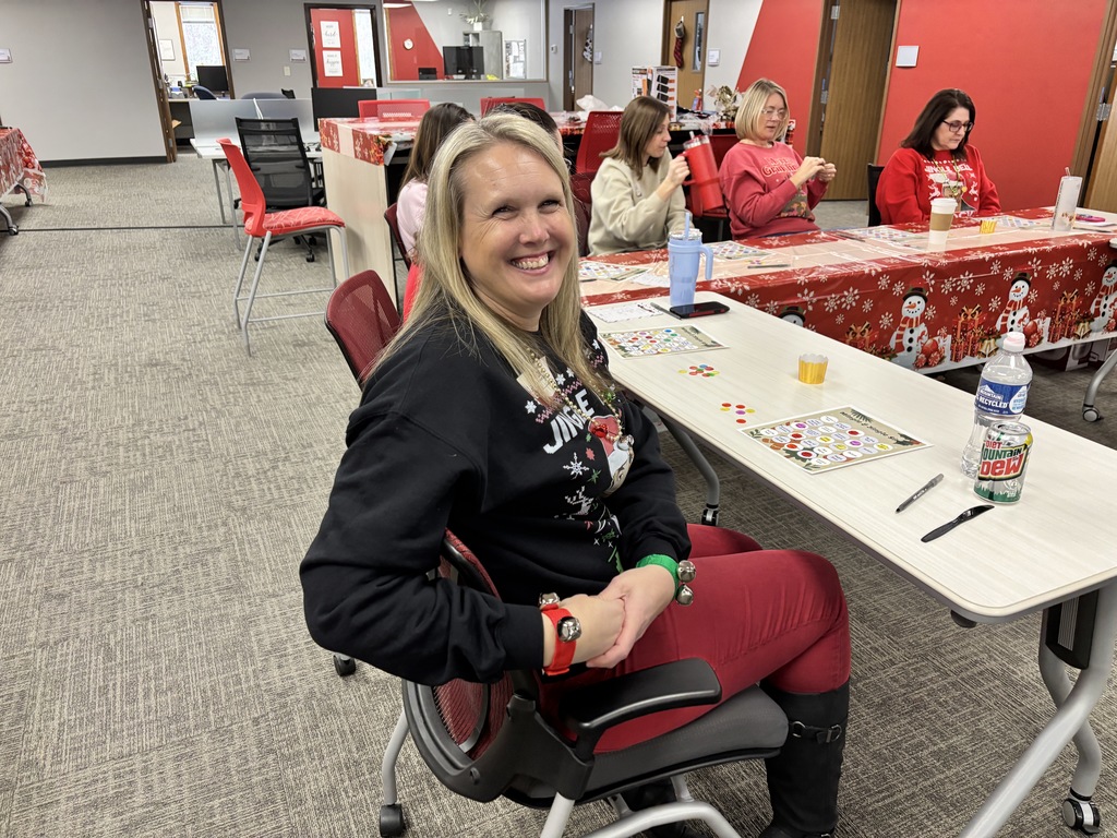 CESA 8 team bonding through a holiday party.