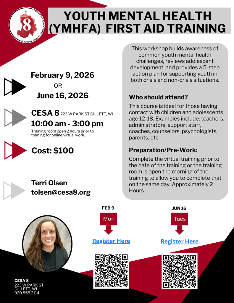 Youth mental health training flyer